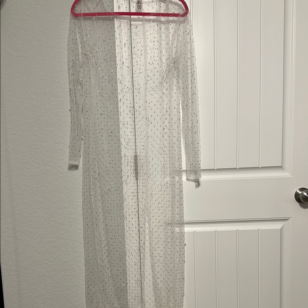 Lulu's White Sheer Swim Coverup
